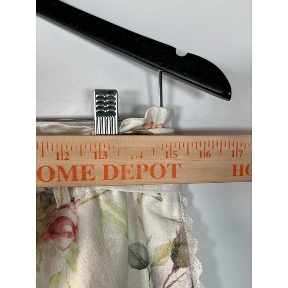 NEW Caroline Constas Linen Blend Floral Shorts Size M Cottage Feminine Toile - Picture 2 of 10